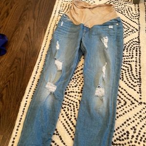 7 for all mankind maternity denim. Distressed